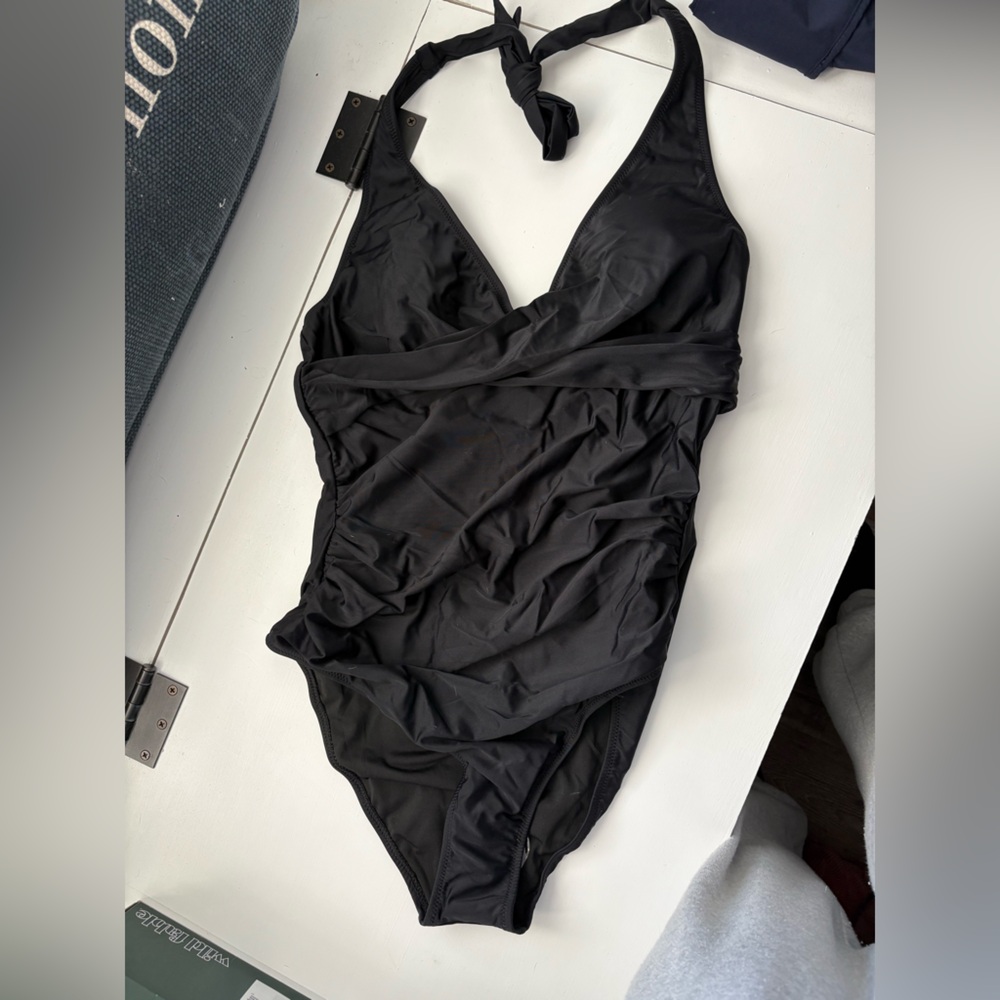 Amazon Essentials Black Women's One Piece Swimsuit